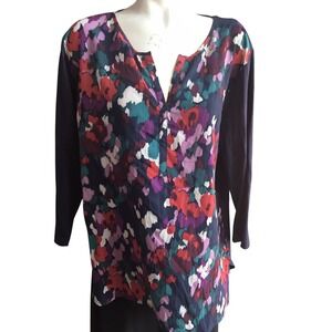 Womens Van Heusen Size XXL Blouse Abstract Pattern‎ Long Sleeve